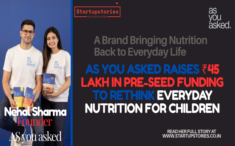 As You Asked Raises ₹45 Lakh in Pre-Seed Funding to Rethink Everyday Nutrition for Children